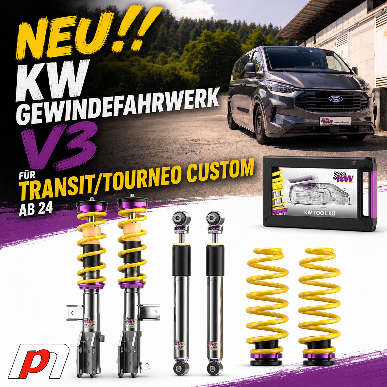 KWV3 Gewindefahrwerk für Transit/Tourneo Custom